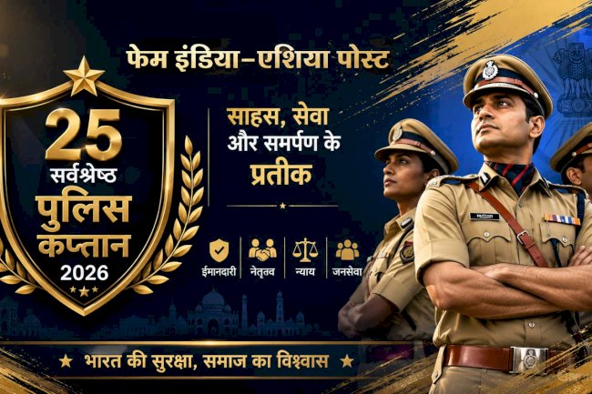 फेम इंडिया–एशिया पोस्ट ने चुने देश के 25 प्रमुख पुलिस अधिकारी और ‘सुपर-5’